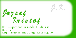 jozsef kristof business card